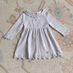 Silver Knit Dress 12 Month